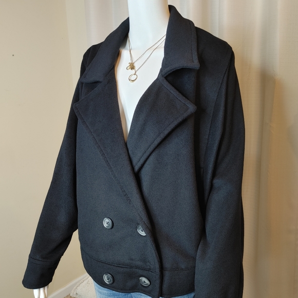 FREE PEOPLE BELLA WOOL DOLAN COAT, BLACK M - Picture 7 of 14